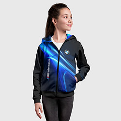 Толстовка на молнии детская BMW, цвет: 3D-черный — фото 2