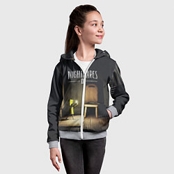 Толстовка на молнии детская Little Nightmares 2, цвет: 3D-меланж — фото 2