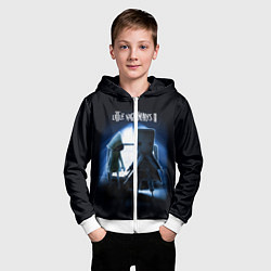 Толстовка на молнии детская Моно и Шестая, цвет: 3D-белый — фото 2