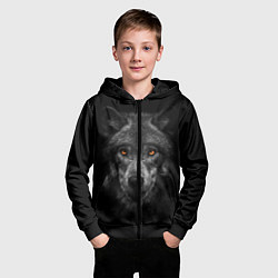 Толстовка на молнии детская Evil Wolf, цвет: 3D-черный — фото 2