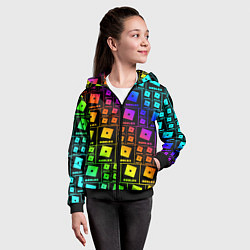 Толстовка на молнии детская ROBLOX, цвет: 3D-черный — фото 2