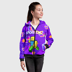 Толстовка на молнии детская ROBLOX КУБЫ, цвет: 3D-черный — фото 2