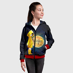 Толстовка на молнии детская Little Nightmares 2, цвет: 3D-красный — фото 2