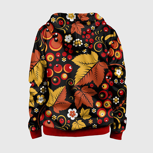 Детская толстовка на молнии ХОХЛОМА / 3D-Красный – фото 2