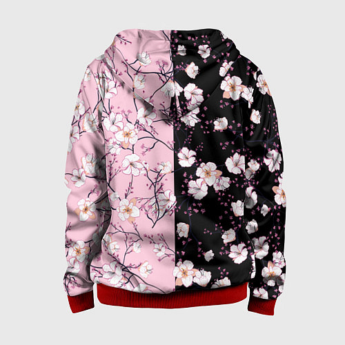 Детская толстовка на молнии САКУРА SAKURA ВИШНЯ / 3D-Красный – фото 2