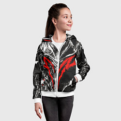 Толстовка на молнии детская BERSERK, цвет: 3D-белый — фото 2