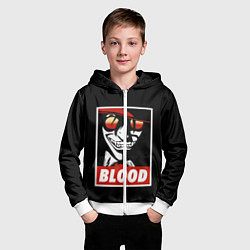 Толстовка на молнии детская Hellsing, цвет: 3D-белый — фото 2
