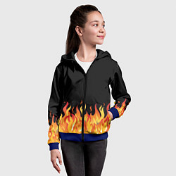 Толстовка на молнии детская ОГОНЬ И НИЧЕГО ЛИШНЕГО, цвет: 3D-синий — фото 2