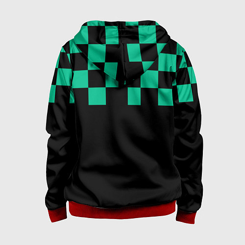 Детская толстовка на молнии Kamado Tanjirou Kimetsu no Yaiba / 3D-Красный – фото 2