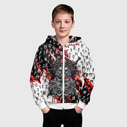 Толстовка на молнии детская БОГ ОДИН, цвет: 3D-белый — фото 2