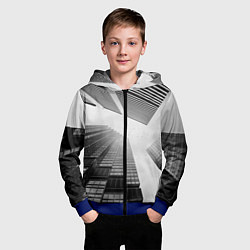 Толстовка на молнии детская Минимализм, цвет: 3D-синий — фото 2