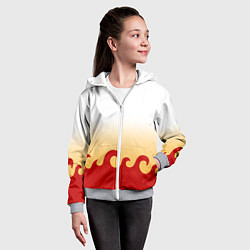 Толстовка на молнии детская ШИНДЖУРО РЕНГОКУ KNY, цвет: 3D-меланж — фото 2