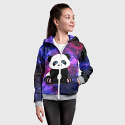 Толстовка на молнии детская Space Panda, цвет: 3D-меланж — фото 2