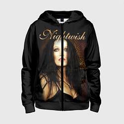 Толстовка на молнии детская Nightwish, цвет: 3D-черный
