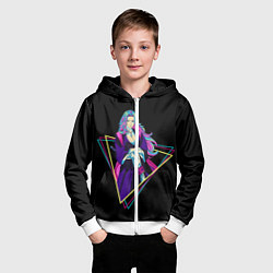 Толстовка на молнии детская BLEACH - Рангику Мацумото, цвет: 3D-белый — фото 2