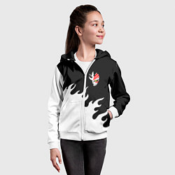 Толстовка на молнии детская BLEACH FIRE БЛИЧ ОГОНЬ, цвет: 3D-белый — фото 2
