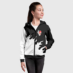 Толстовка на молнии детская BLEACH FIRE БЛИЧ ОГОНЬ, цвет: 3D-черный — фото 2