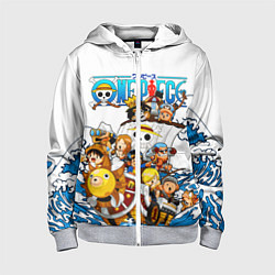 Толстовка на молнии детская ONE PIECE ВАН ПИС МОРЕ, цвет: 3D-меланж