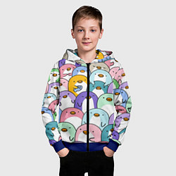 Толстовка на молнии детская Пингвины, цвет: 3D-синий — фото 2