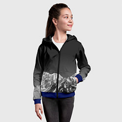 Толстовка на молнии детская ГОРЫ В МОЕМ СЕРДЦЕ КАМУФЛЯЖ, цвет: 3D-синий — фото 2