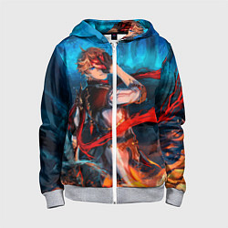 Толстовка на молнии детская Tartaglia art, цвет: 3D-меланж