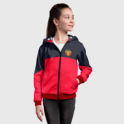 Толстовка на молнии детская СТИЛЬ СССР ДИЗАЙН СПИНЫ, цвет: 3D-красный — фото 2