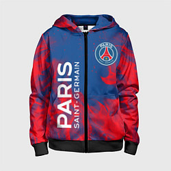 Толстовка на молнии детская ФК ПСЖ PARIS SAINT GERMAIN, цвет: 3D-черный