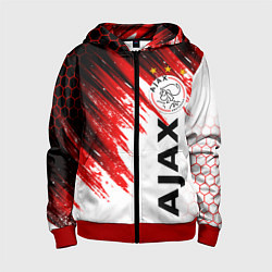 Толстовка на молнии детская FC AJAX AMSTERDAM ФК АЯКС, цвет: 3D-красный