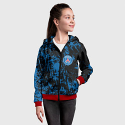 Толстовка на молнии детская Пари Сен-Жермен Paris Saint-German, цвет: 3D-красный — фото 2