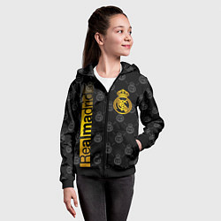 Толстовка на молнии детская РЕАЛ МАДРИД GOLD ЗОЛОТО, цвет: 3D-черный — фото 2