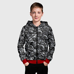 Толстовка на молнии детская Glossy Balls, цвет: 3D-красный — фото 2