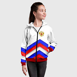 Толстовка на молнии детская РОССИЯ ФОРМА АБСТРАКТНЫЙ, цвет: 3D-красный — фото 2
