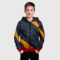 Толстовка на молнии детская BLACK ORANGE, цвет: 3D-красный — фото 2