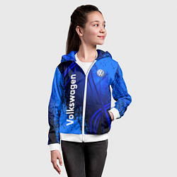 Толстовка на молнии детская Volkswagen, цвет: 3D-белый — фото 2