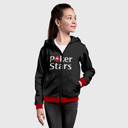 Толстовка на молнии детская Poker Stars, цвет: 3D-красный — фото 2