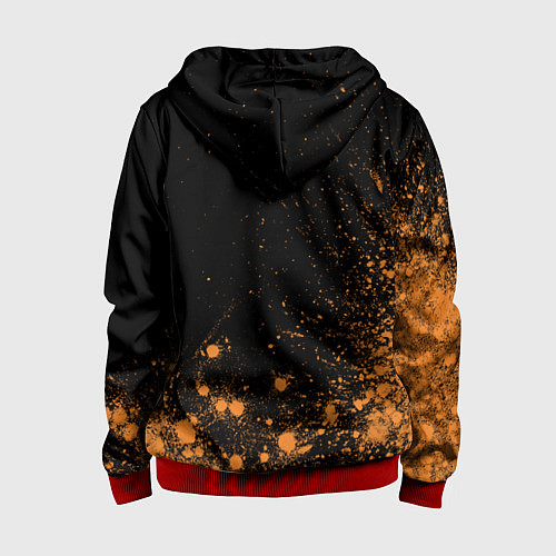 Детская толстовка на молнии Foxy - Paint / 3D-Красный – фото 2