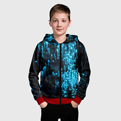 Толстовка на молнии детская Глубокая пещера, цвет: 3D-красный — фото 2