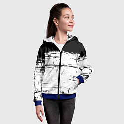 Толстовка на молнии детская ИСПАЧКАННЫЙ КРАСКОЙ, цвет: 3D-синий — фото 2