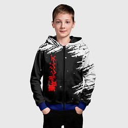 Толстовка на молнии детская Токийские мстители, цвет: 3D-синий — фото 2