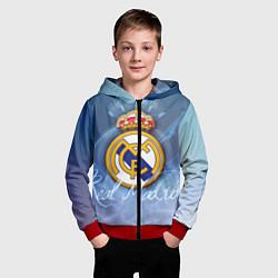 Толстовка на молнии детская FC РЕАЛ МАДРИД, цвет: 3D-красный — фото 2