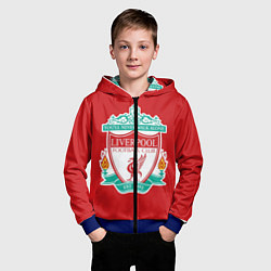 Толстовка на молнии детская F C LIVERPOOL, цвет: 3D-синий — фото 2
