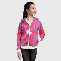 Толстовка на молнии детская Грузовик на фоне АПВ 8 2 5 3, цвет: 3D-белый — фото 2