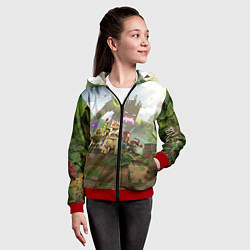 Толстовка на молнии детская МАЙНКРАФТ ГЕРОИ ПРОТИВ ЗЛА, цвет: 3D-красный — фото 2