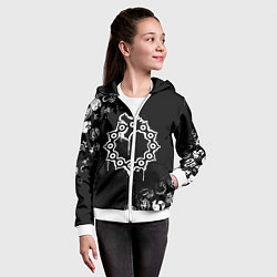 Толстовка на молнии детская 7 СМЕРТНЫХ ГРЕХОВ МЕЛОДИАС СИМВОЛ ДРАКОН, цвет: 3D-белый — фото 2