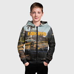 Толстовка на молнии детская Far Cry 6 game art, цвет: 3D-черный — фото 2