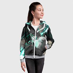 Толстовка на молнии детская Улькиорра Сифер Ulquiorra, цвет: 3D-меланж — фото 2