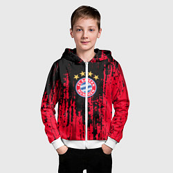 Толстовка на молнии детская Bayern Munchen: Бавария, цвет: 3D-белый — фото 2