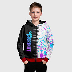 Толстовка на молнии детская FORTNITE ФОРНТАЙТ, цвет: 3D-красный — фото 2