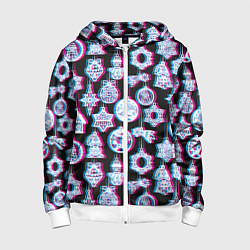 Детская толстовка на молнии Новогодний глюк