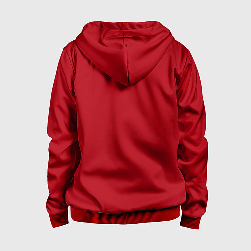Детская толстовка на молнии ФОРМА, БУМАЖНЫЙ ДОМ LA CASA DE PAPEL UNIFORM / 3D-Красный – фото 2